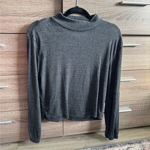 Gray Women's Mockneck Top